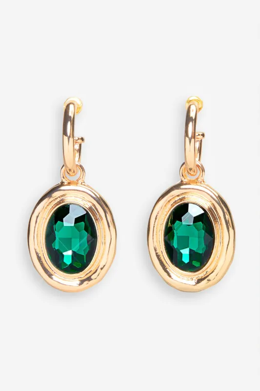 Tamara | Green Pendant Drop Earrings sold by Club L London