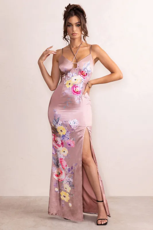 My Pleasure | Bottle Green Square Neck Ruched Maxi Dress sold by Club L London