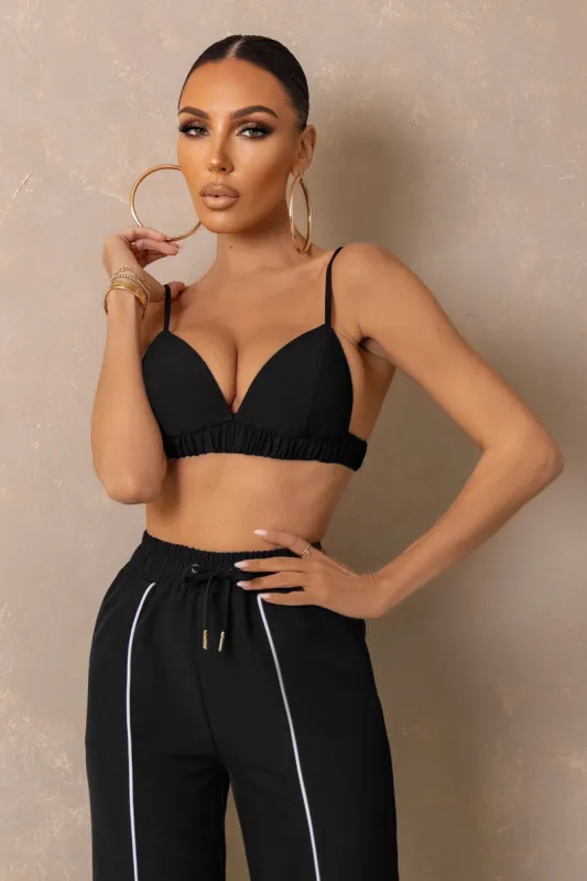 Hot Topic | Black Elasticated Bralet sold by Club L London