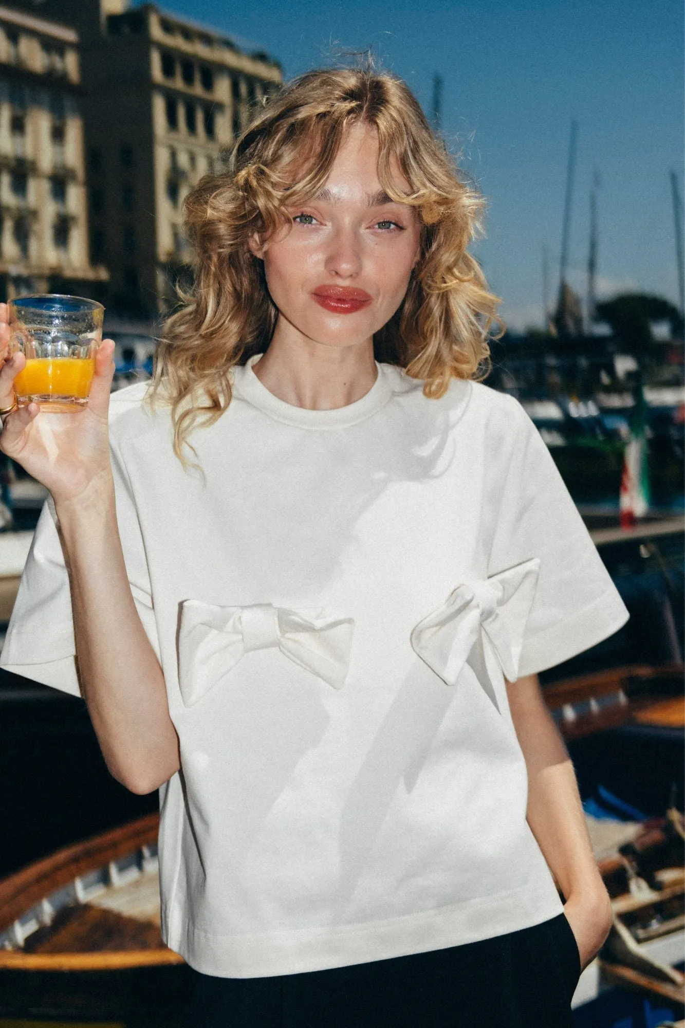 Everly T-Shirt White sold by Undress Code product image thumbnail 2