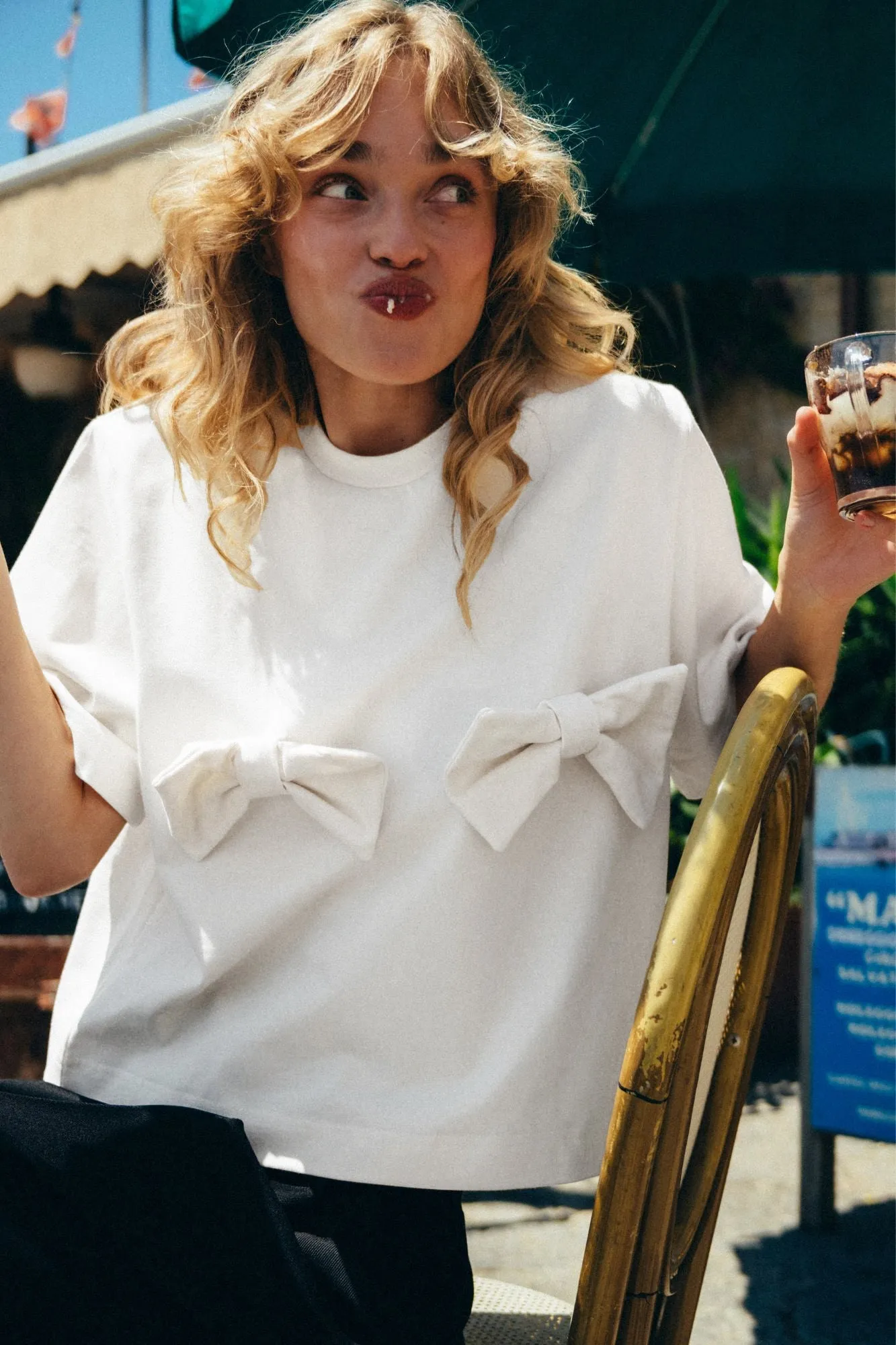 Everly T-Shirt White sold by Undress Code product image thumbnail 4