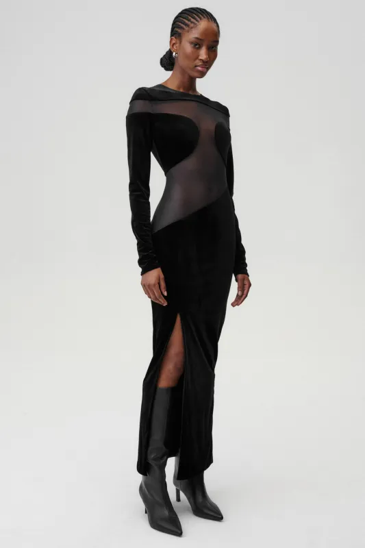 Velvet Sky Dress Black sold by Undress Code