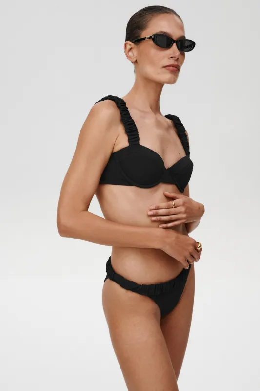 Capri Sun Bikini Top Black sold by Undress Code