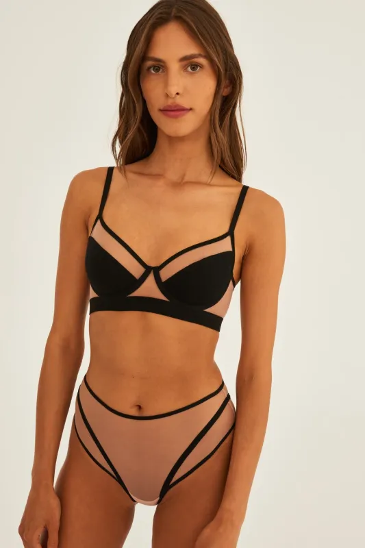 Something Classy Bra Black sold by Undress Code