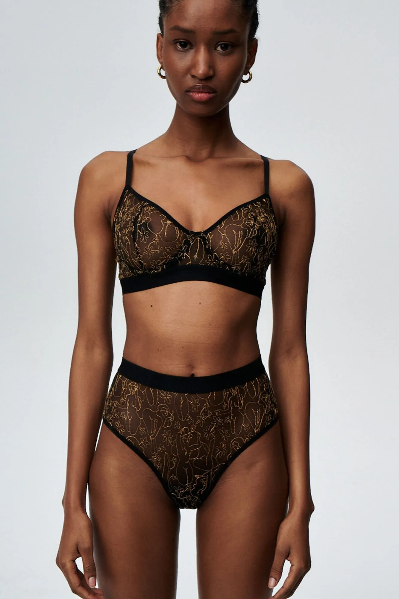 Modern Love Panties Gold sold by Undress Code