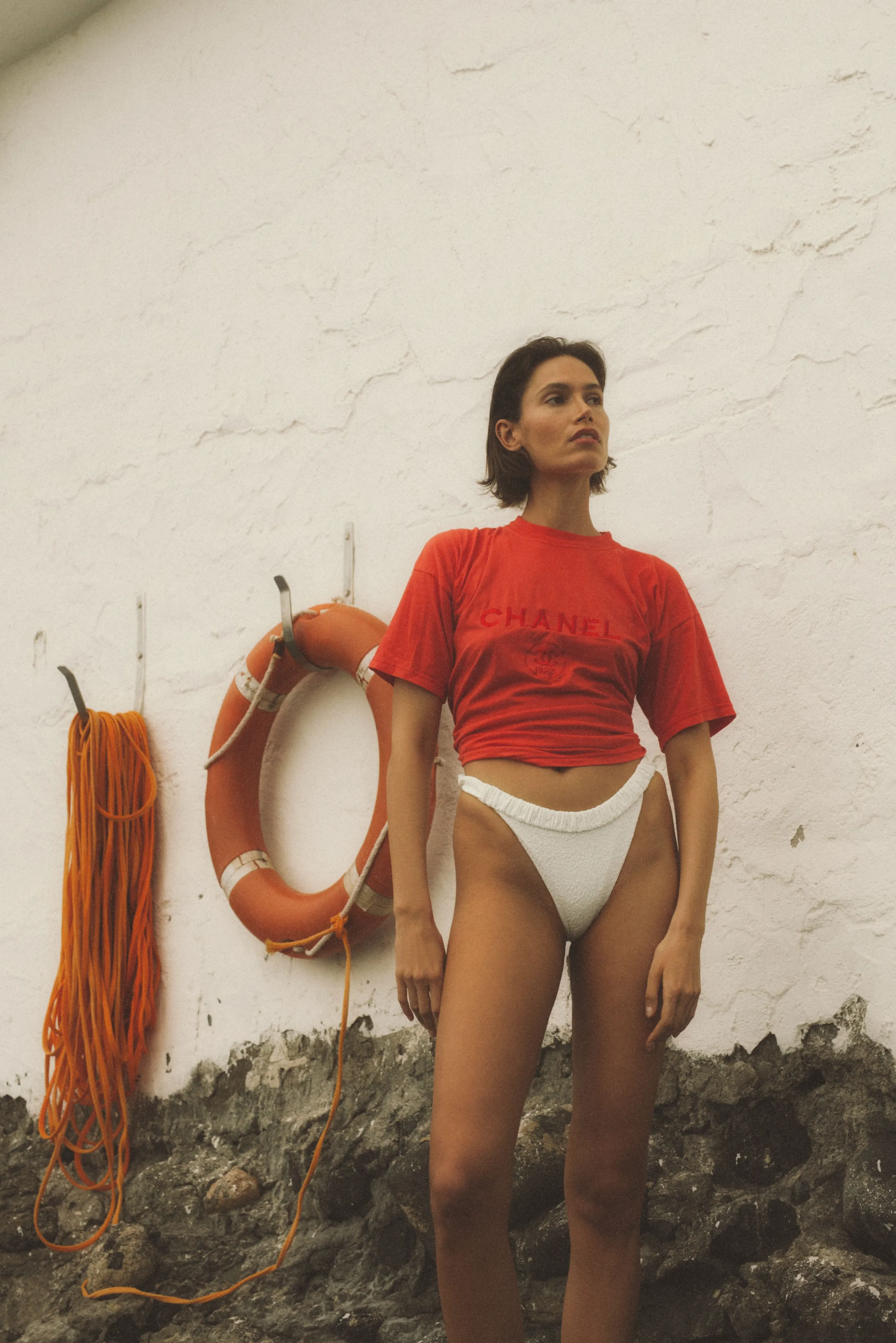 Girlish Charm Bikini Bottom White sold by Undress Code