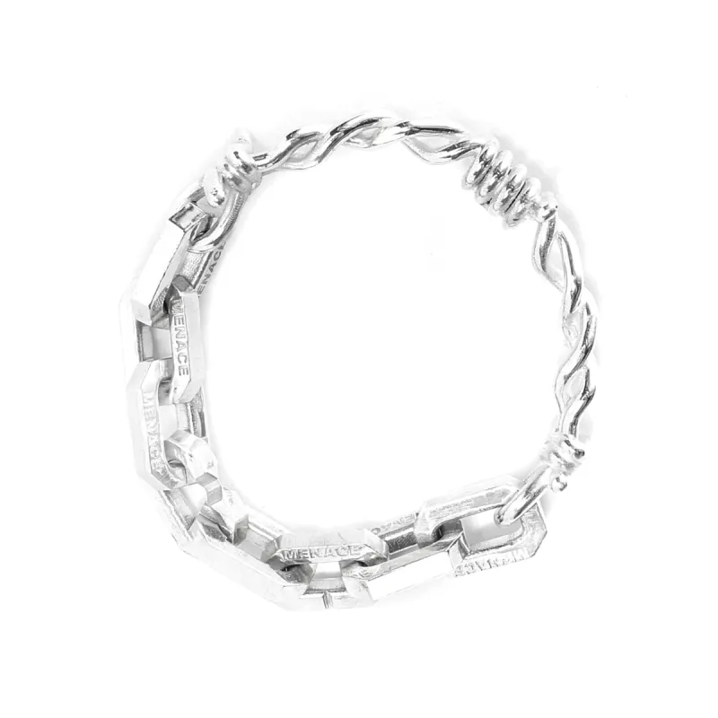 SPLIT BARBED WIRE CHAINLINK BRACELET sold by Menace