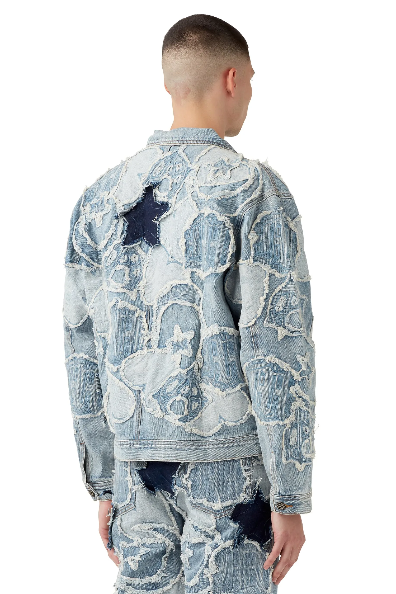 ICONOGRAPHY DENIM PATCH WORK JACKET sold by Menace product image thumbnail 4
