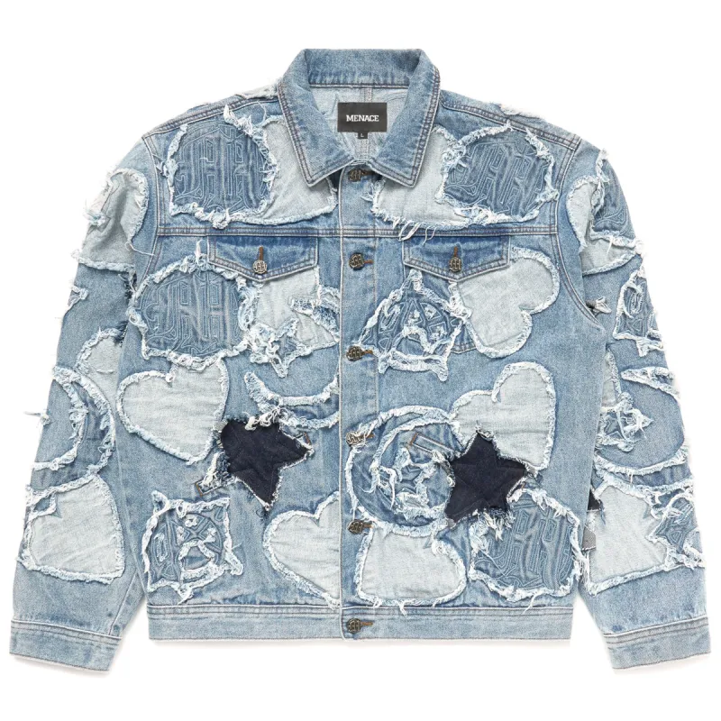 ICONOGRAPHY DENIM PATCH WORK JACKET sold by Menace
