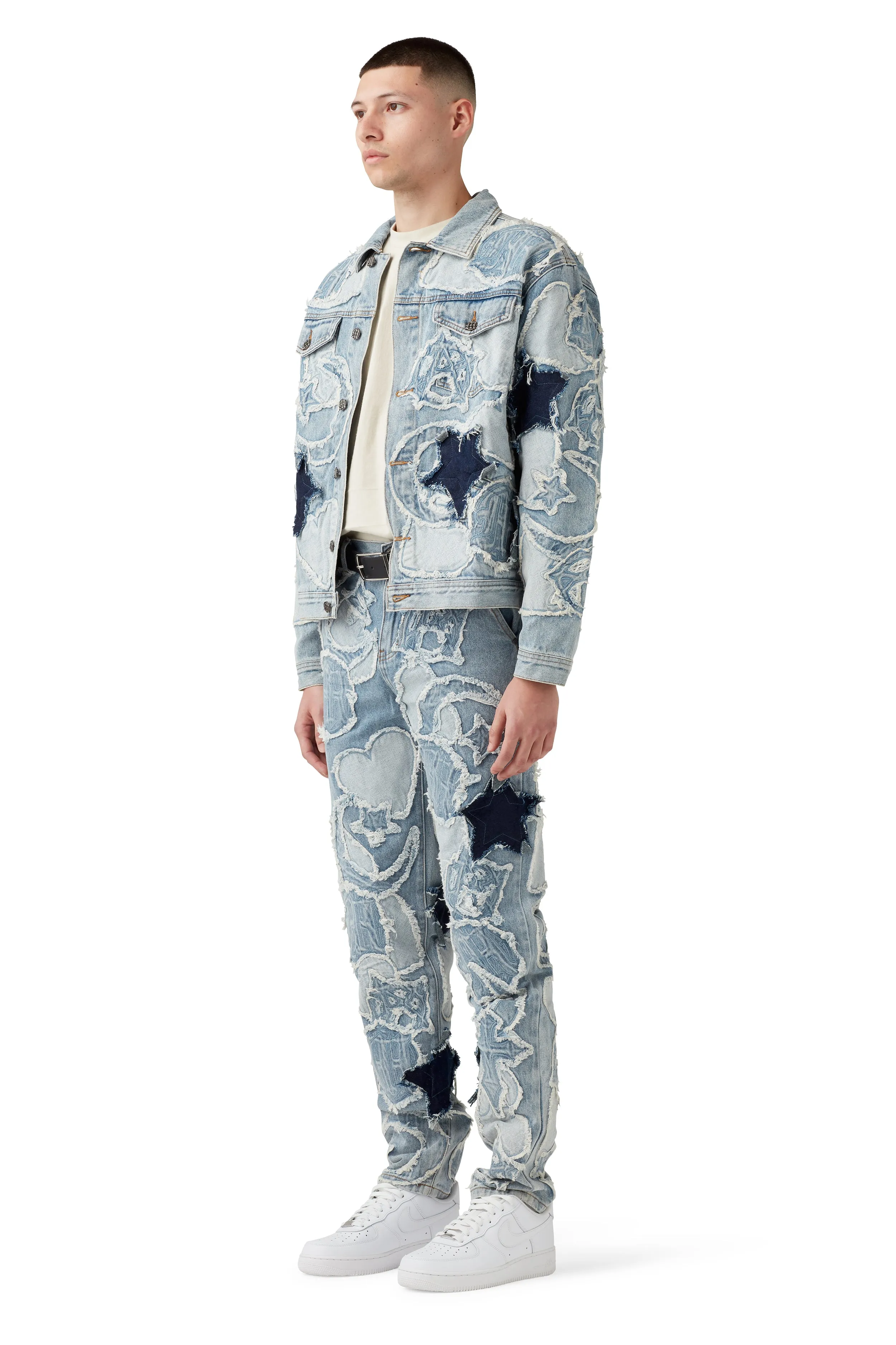 ICONOGRAPHY DENIM PATCH WORK JACKET sold by Menace product image thumbnail 5