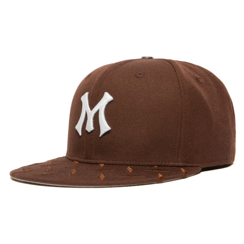 TEAM LOGO STEEL-PLATED BRIM FITTED CAP sold by Menace
