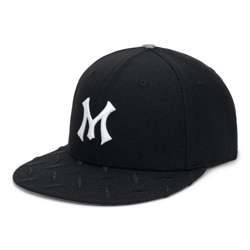 TEAM LOGO STEEL-PLATED BRIM FITTED CAP sold by Menace