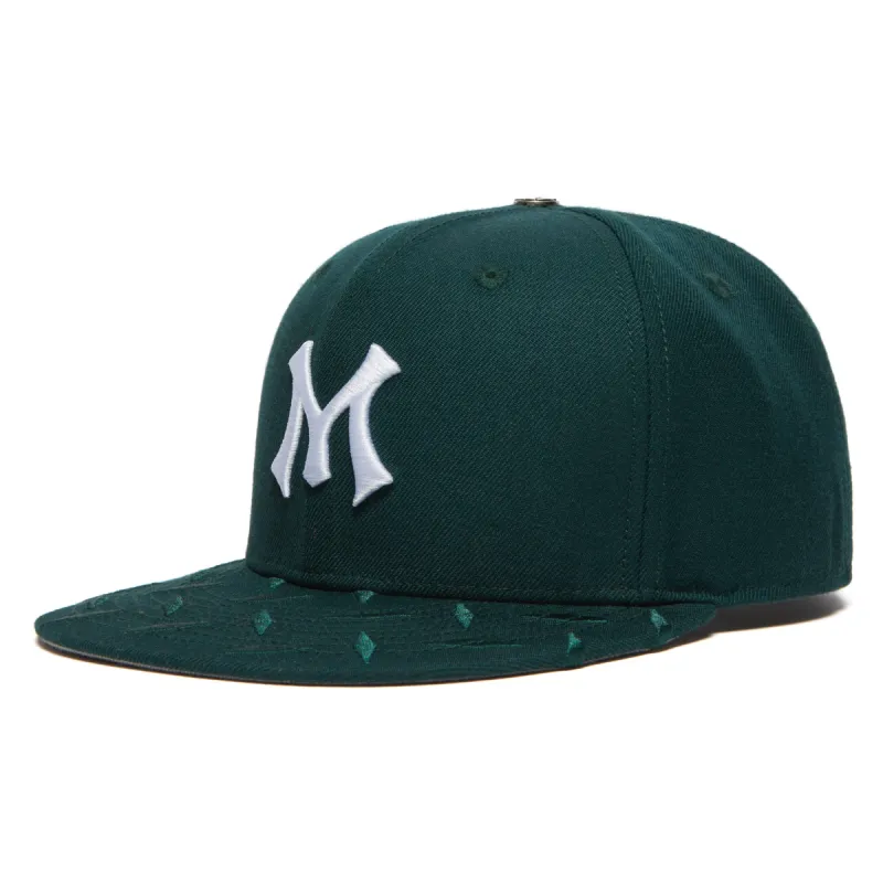 TEAM LOGO STEEL-PLATED BRIM FITTED CAP sold by Menace