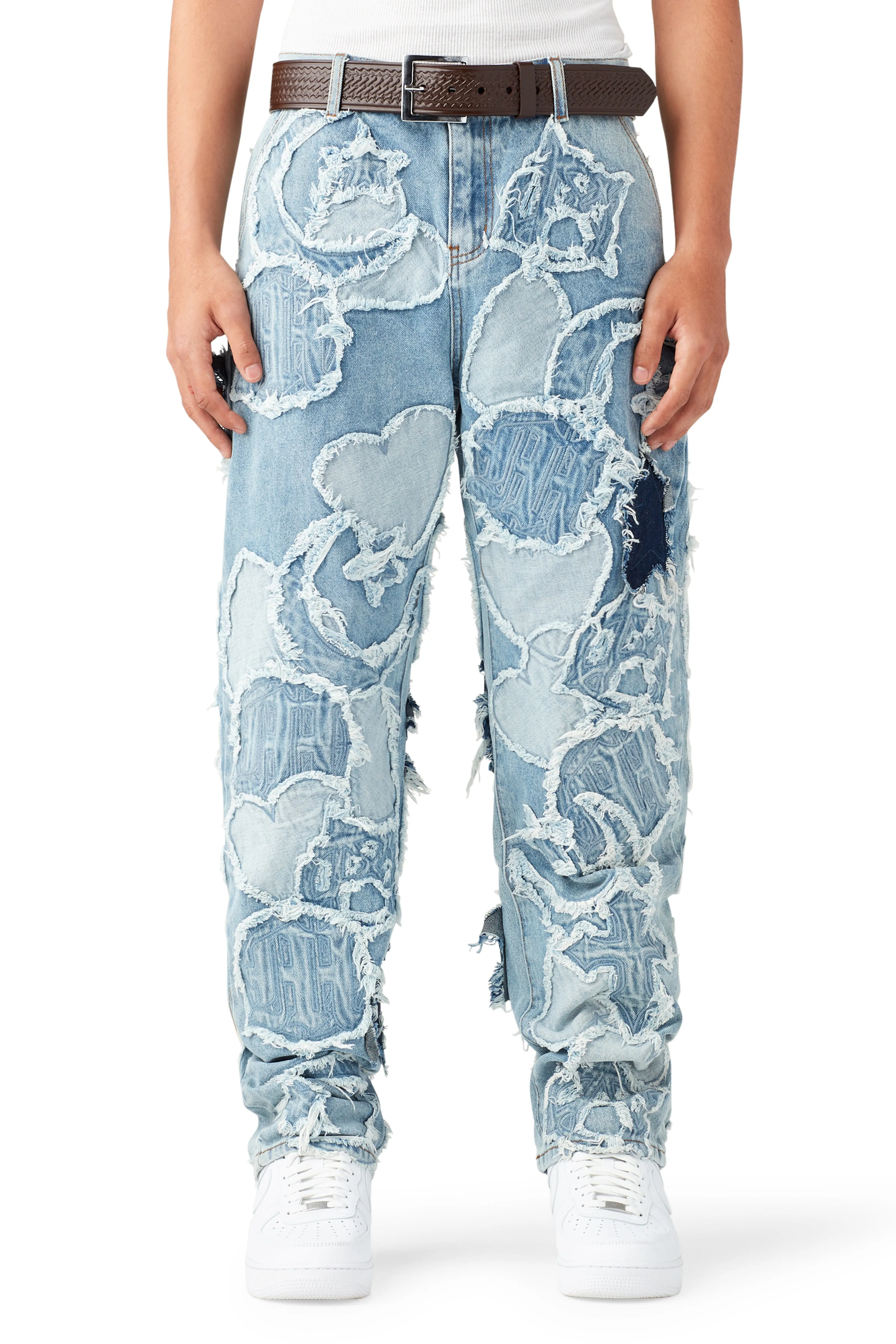 ICONOGRAPHY DENIM PATCH WORK PANTS sold by Menace product image thumbnail 3
