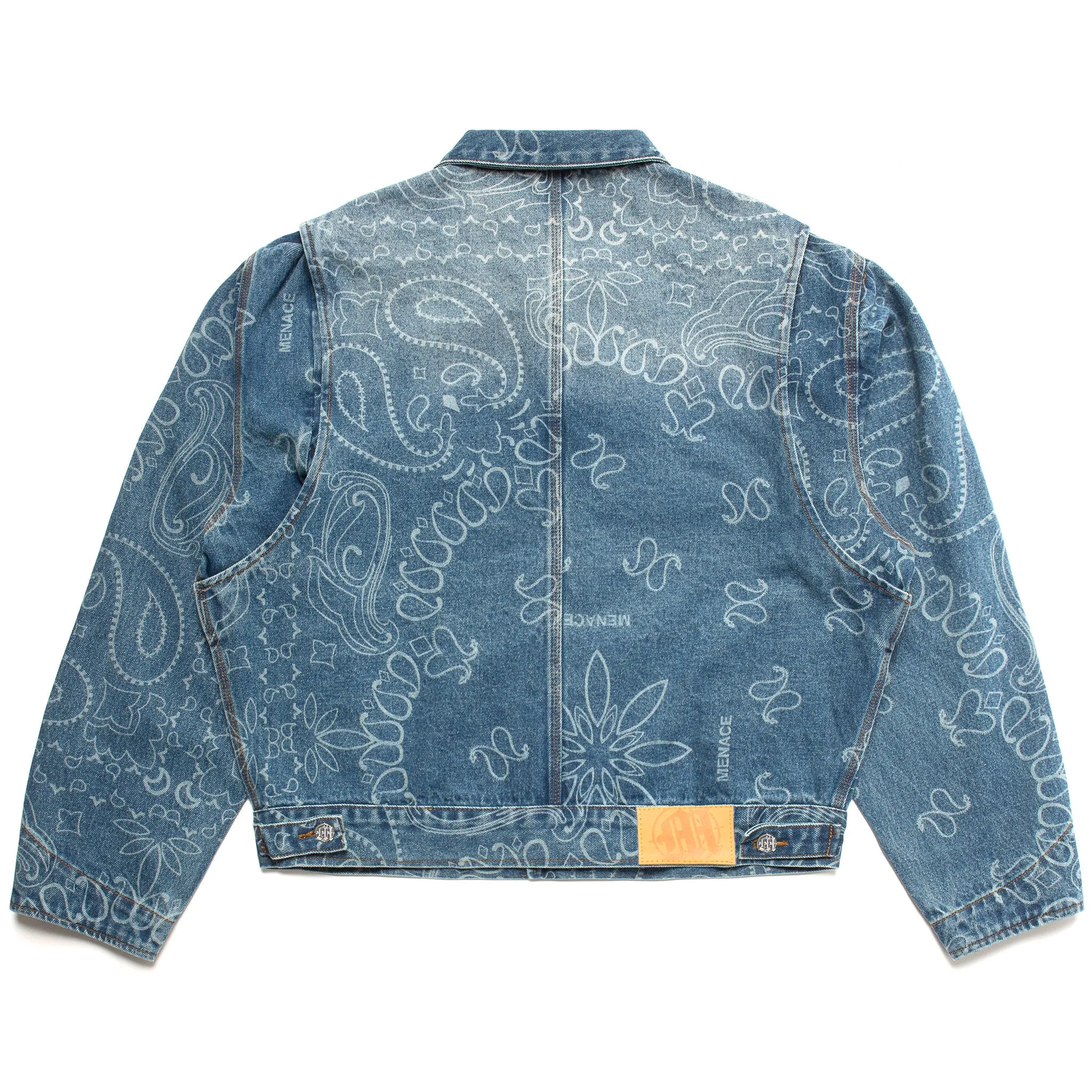 LASER ENGRAVED PAISLEY DENIM JACKET sold by Menace product image thumbnail 2