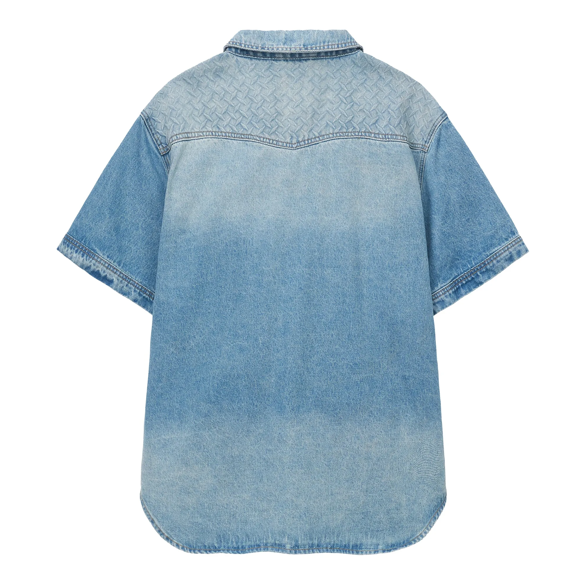 STEEL EMBOSSED DENIM WORK SHIRT sold by Menace product image thumbnail 2