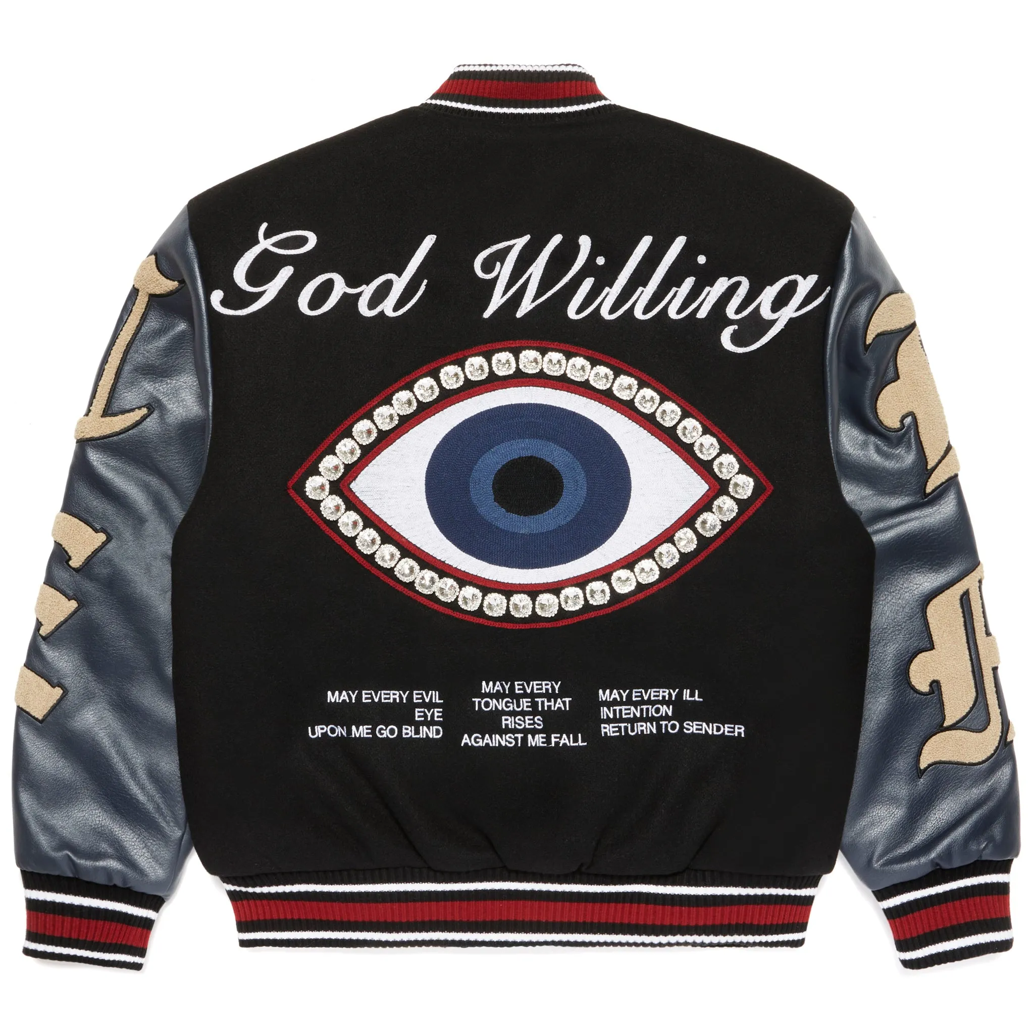 GOD WILLING VARSITY JACKET sold by Menace