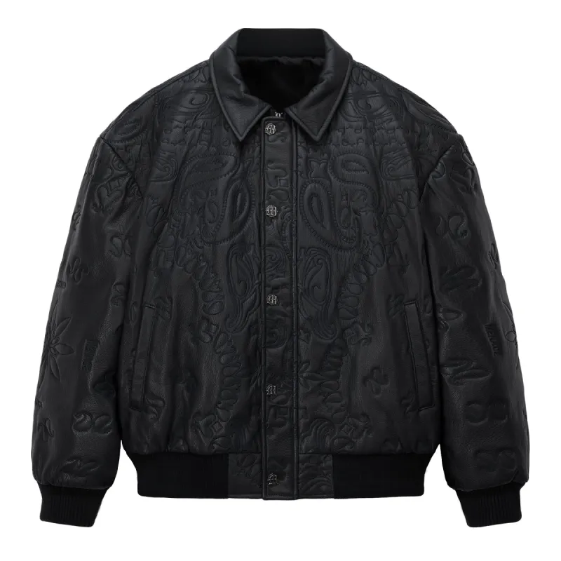 GENUINE LAMBSKIN LEATHER PAISLEY JACKET sold by Menace
