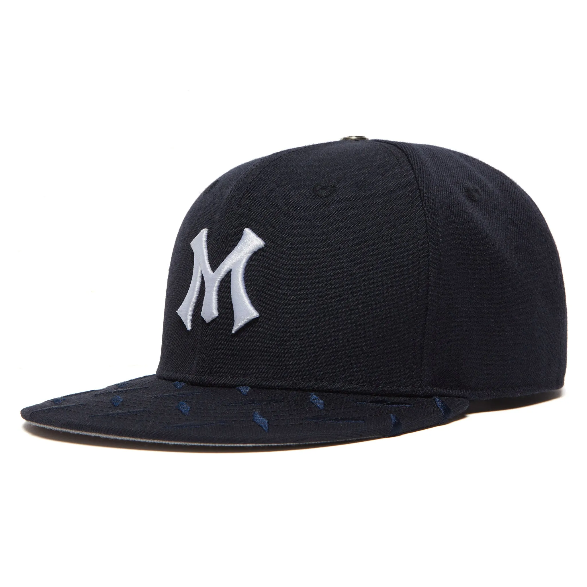 TEAM LOGO STEEL-PLATED BRIM FITTED CAP sold by Menace