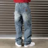 STEEL EMBOSSED DENIM CARPENTER PANTS sold by Menace