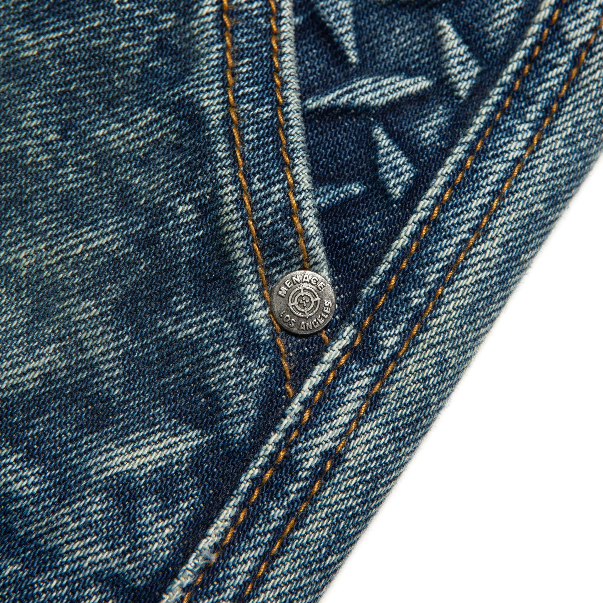STEEL EMBOSSED DENIM CARPENTER PANTS sold by Menace product image thumbnail 3