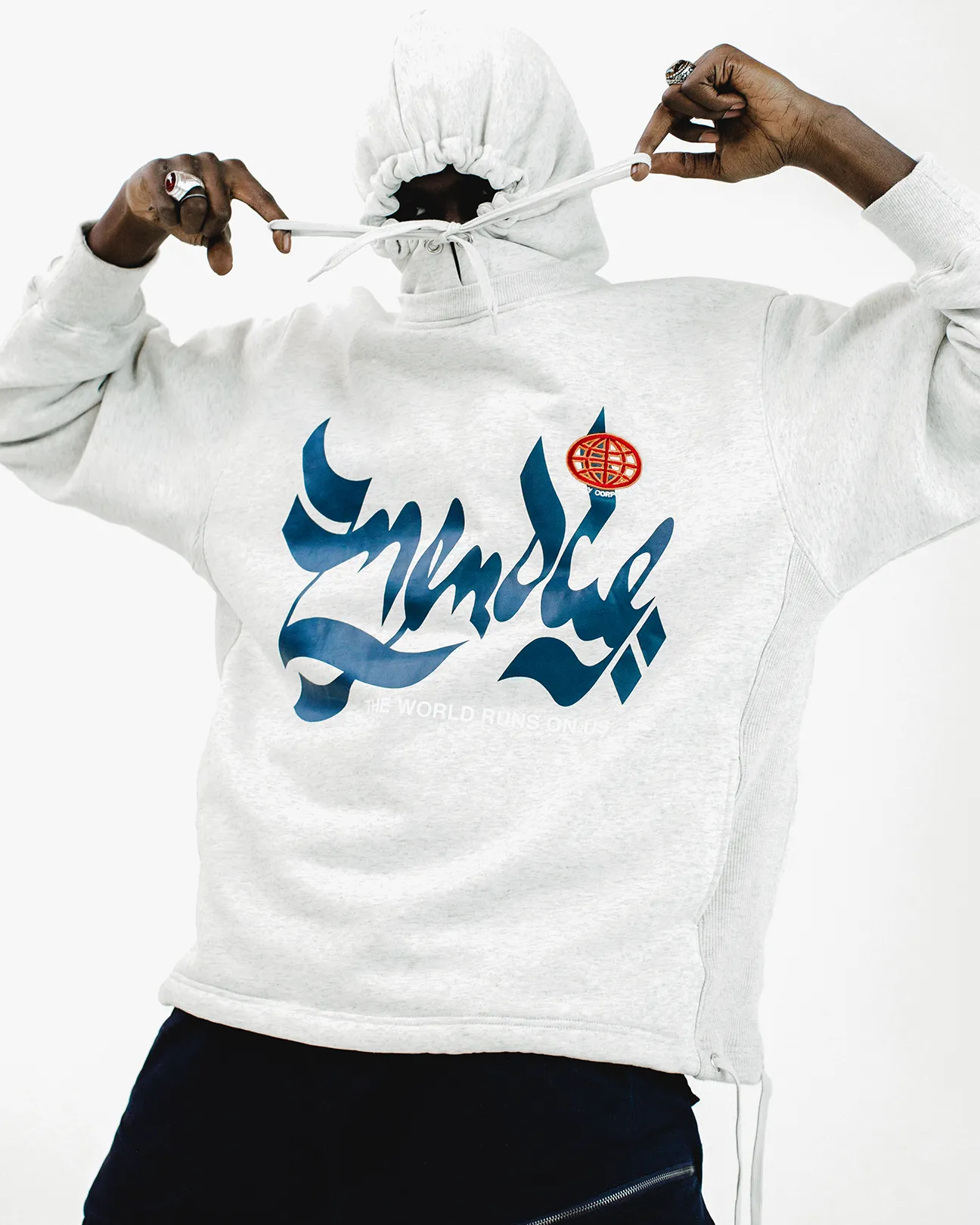 MENACE CORPORATION HEAVYWEIGHT FLEECE SCRIPT HOODIE sold by Menace product image thumbnail 4