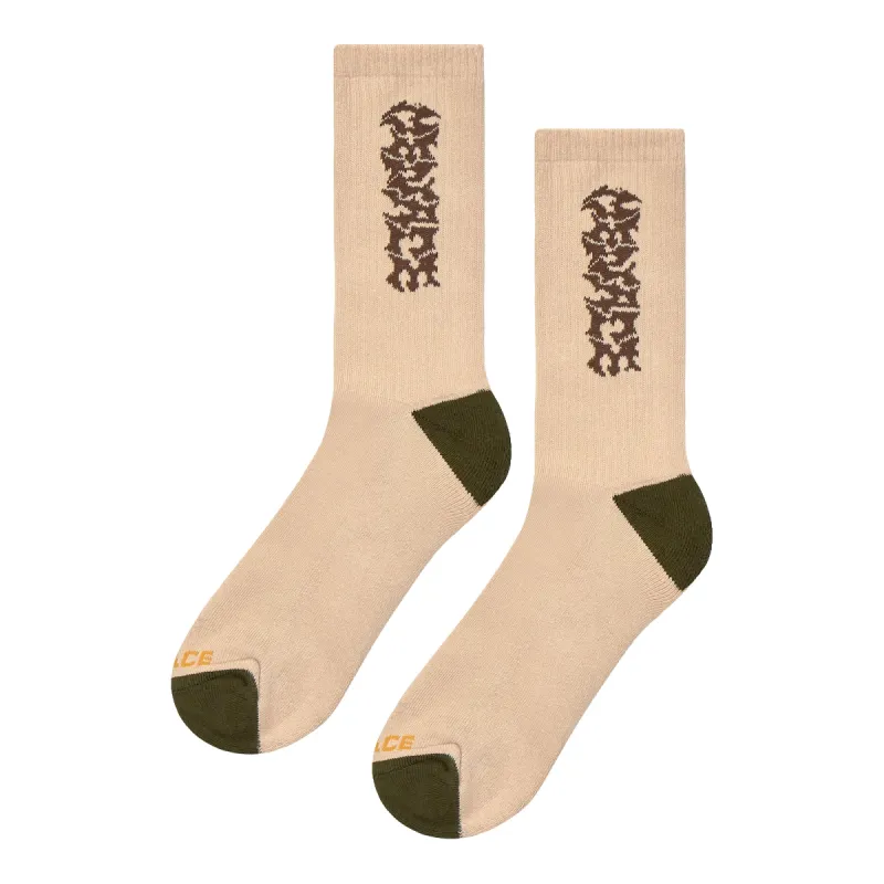 METAL LOGO TWO-TONE SOCKS (3 PACK) sold by Menace