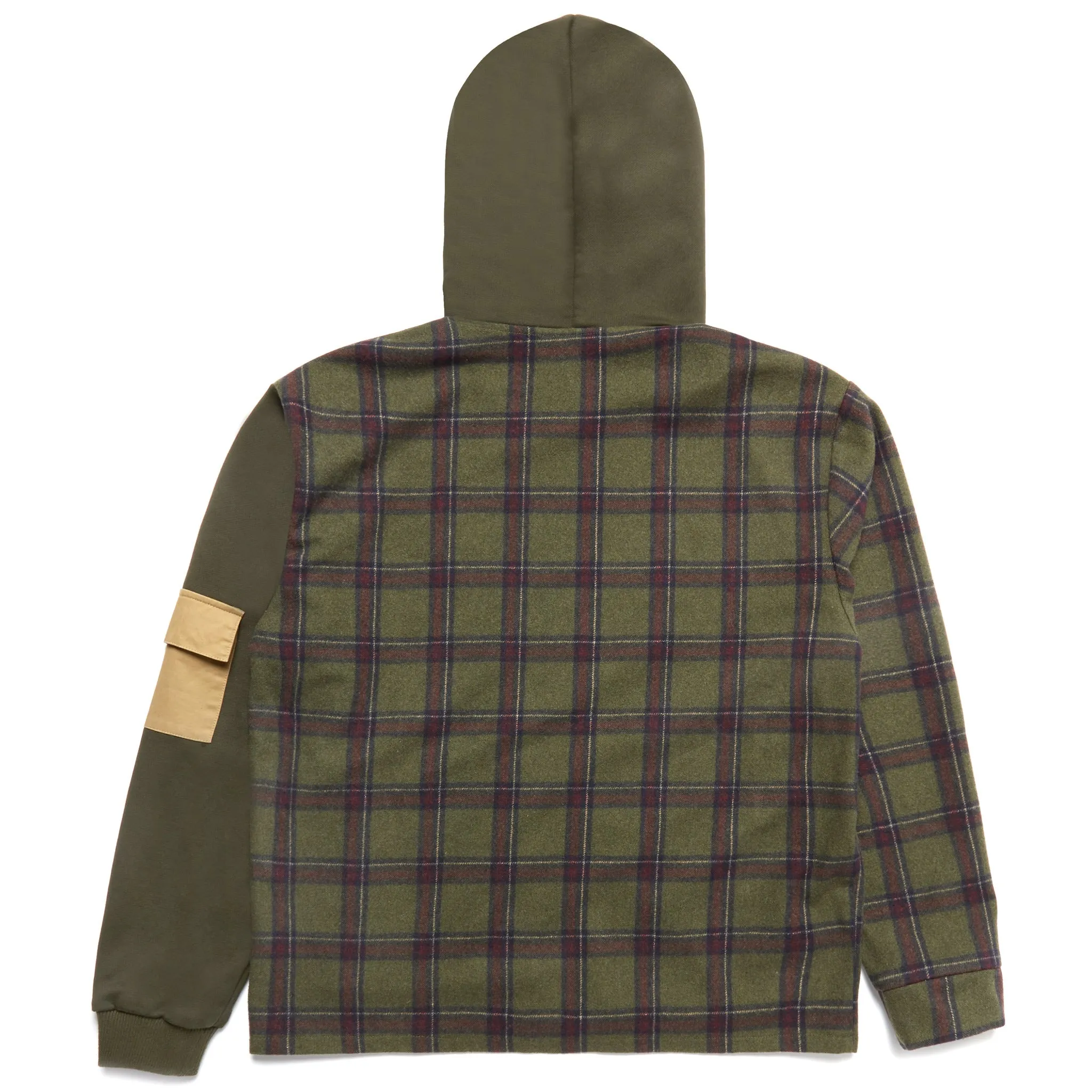 MENACE SPLIT WOOL PLAID FRENCH TERRY HOODIE sold by Menace product image thumbnail 2
