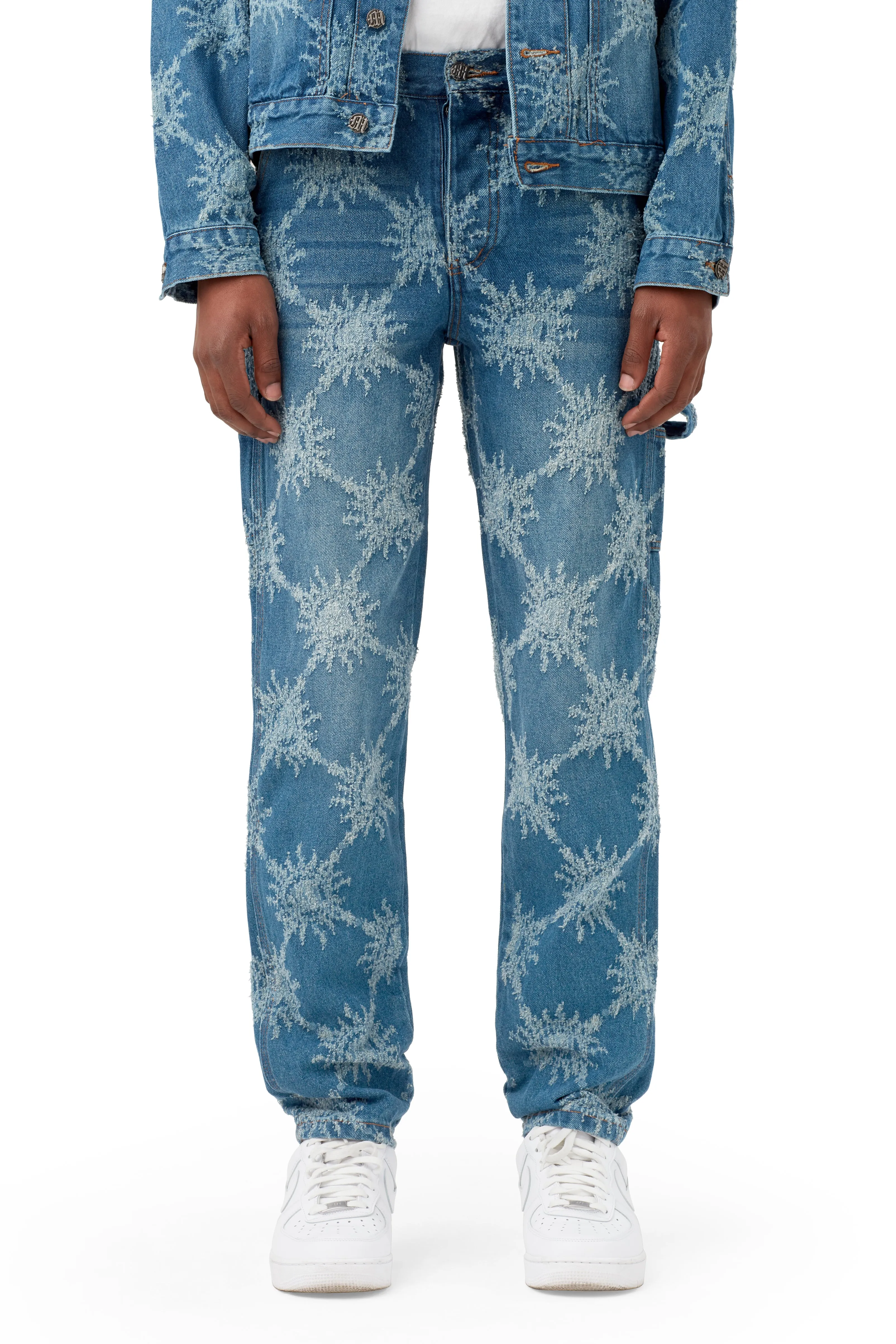 DISTRESSED MONOGRAM CARPENTER DENIM PANTS sold by Menace product image thumbnail 3