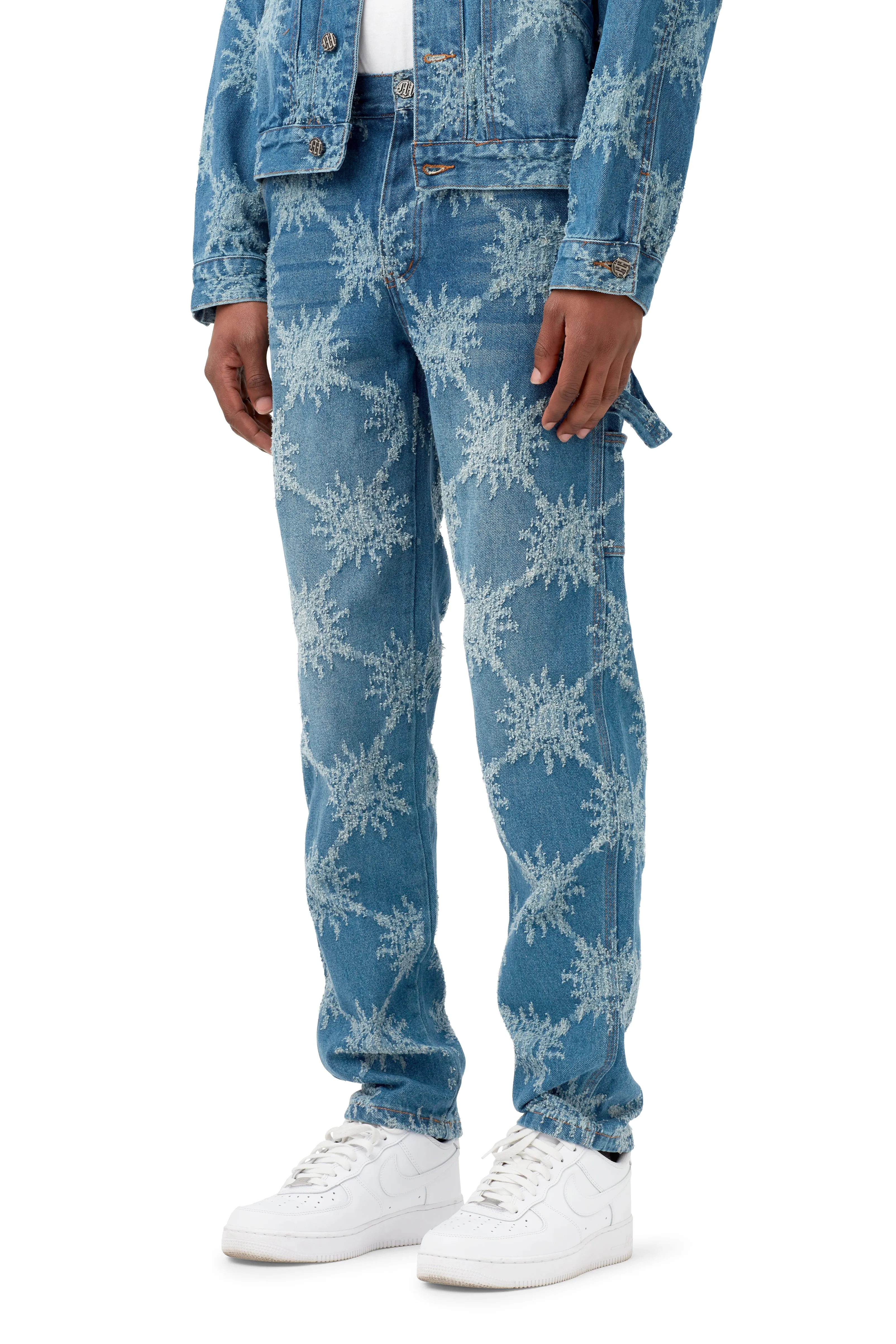 DISTRESSED MONOGRAM CARPENTER DENIM PANTS sold by Menace product image thumbnail 4