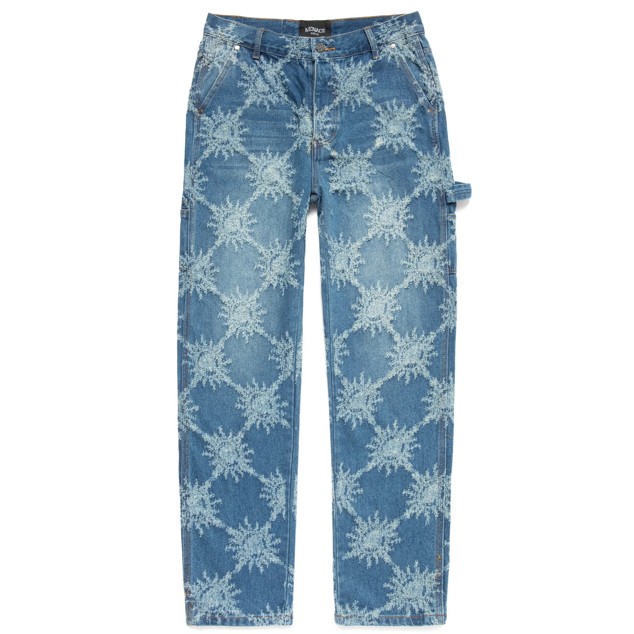 DISTRESSED MONOGRAM CARPENTER DENIM PANTS sold by Menace