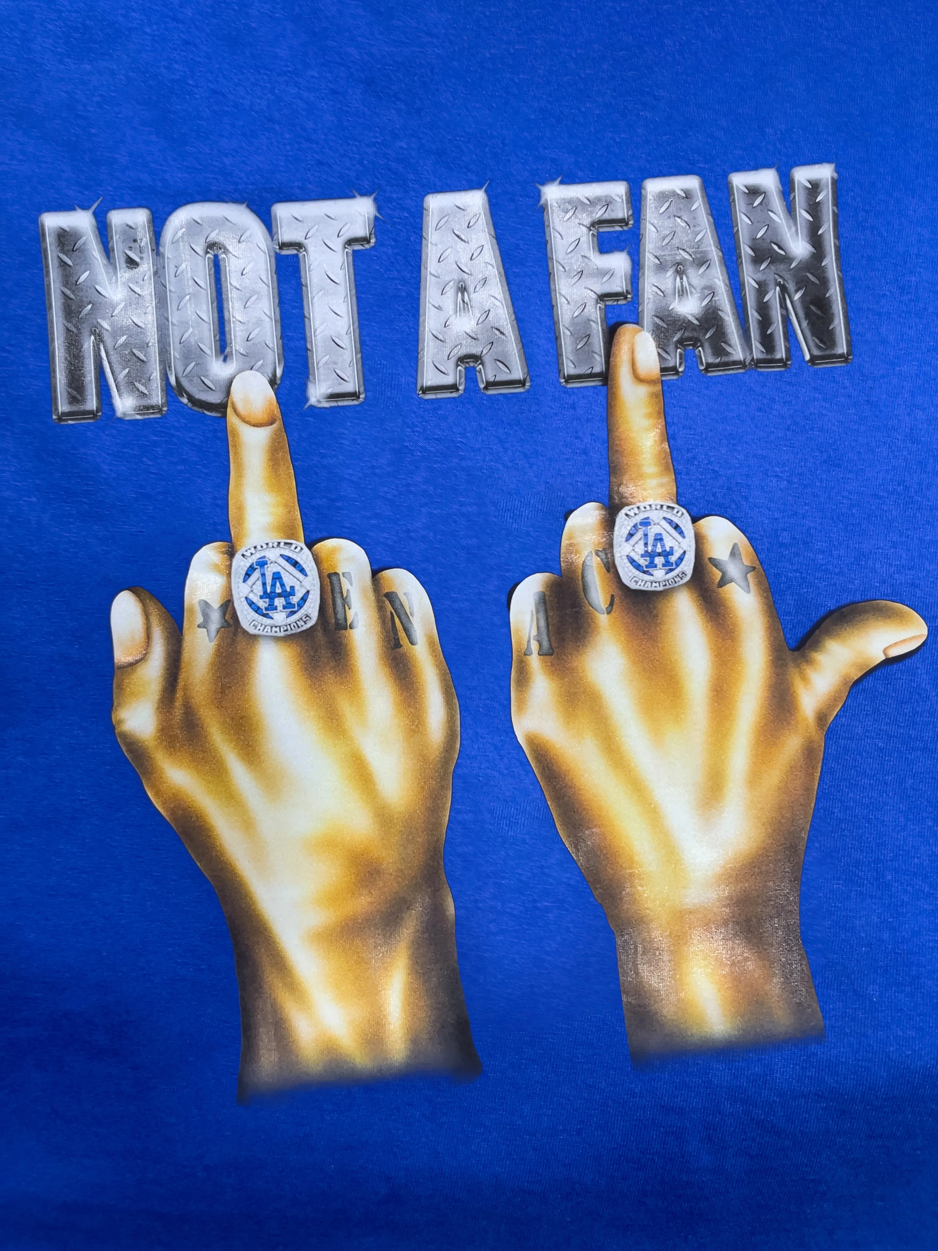 NOT A FAN (WORLD CHAMPS EDITION) T-SHIRT sold by Menace product image thumbnail 3