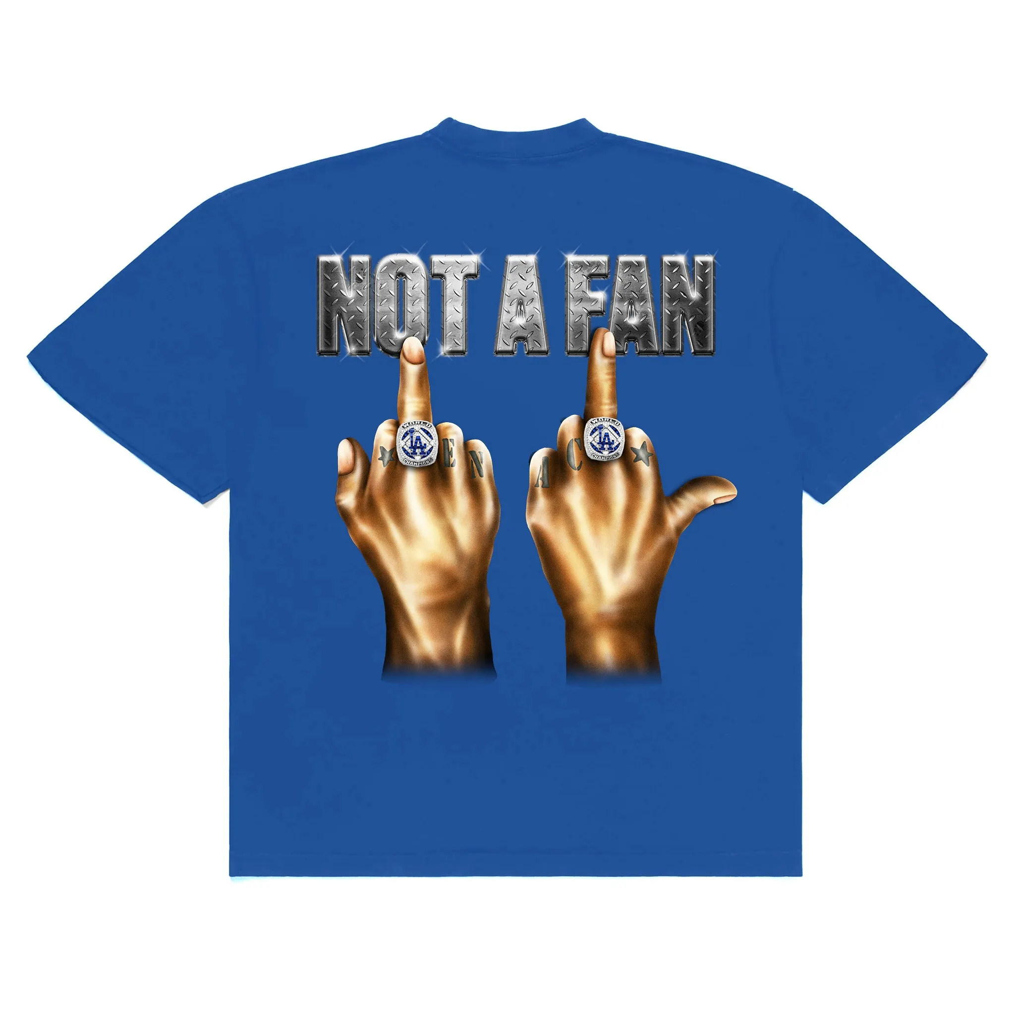 NOT A FAN (WORLD CHAMPS EDITION) T-SHIRT sold by Menace