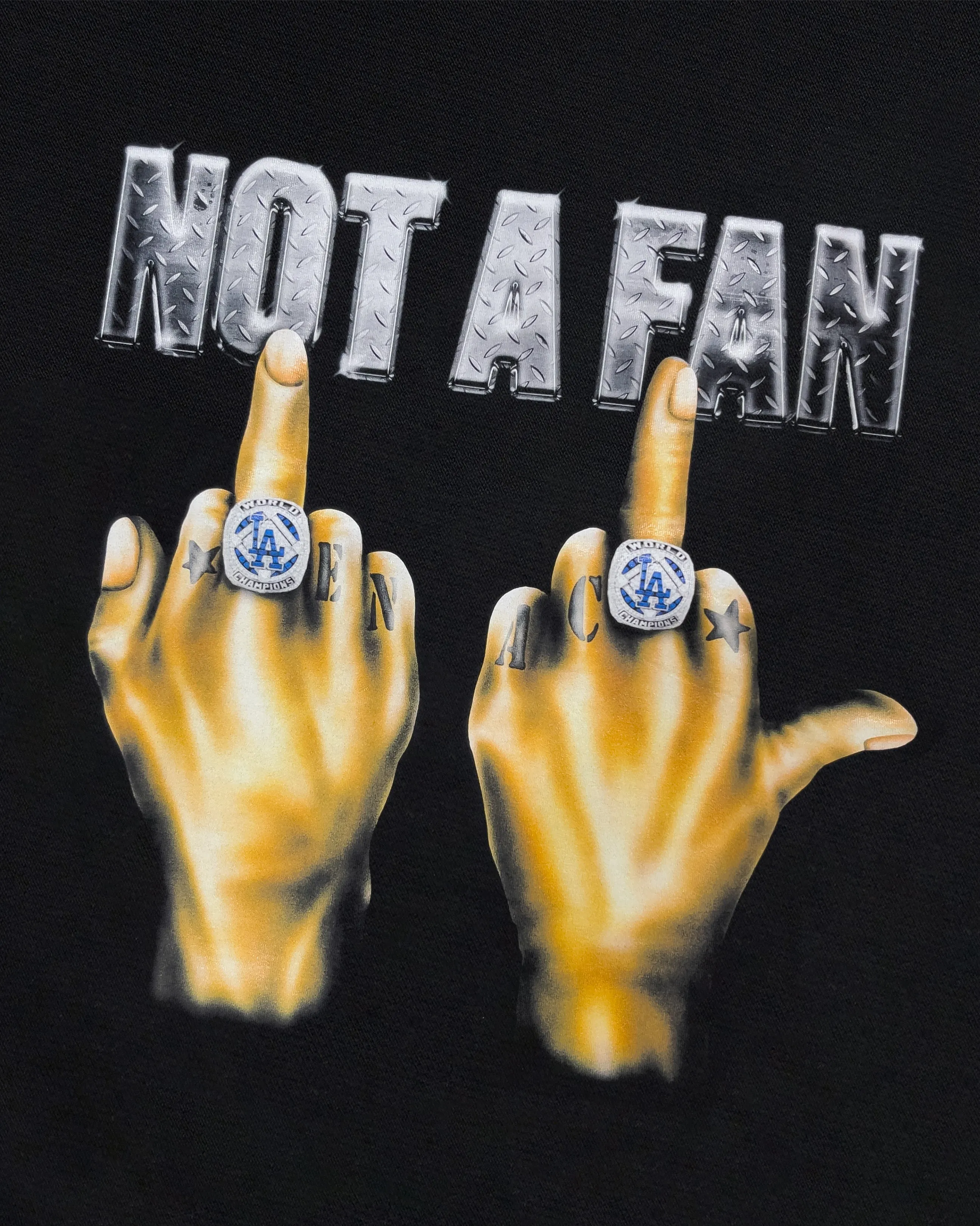 NOT A FAN (WORLD CHAMPS EDITION) T-SHIRT sold by Menace product image thumbnail 3