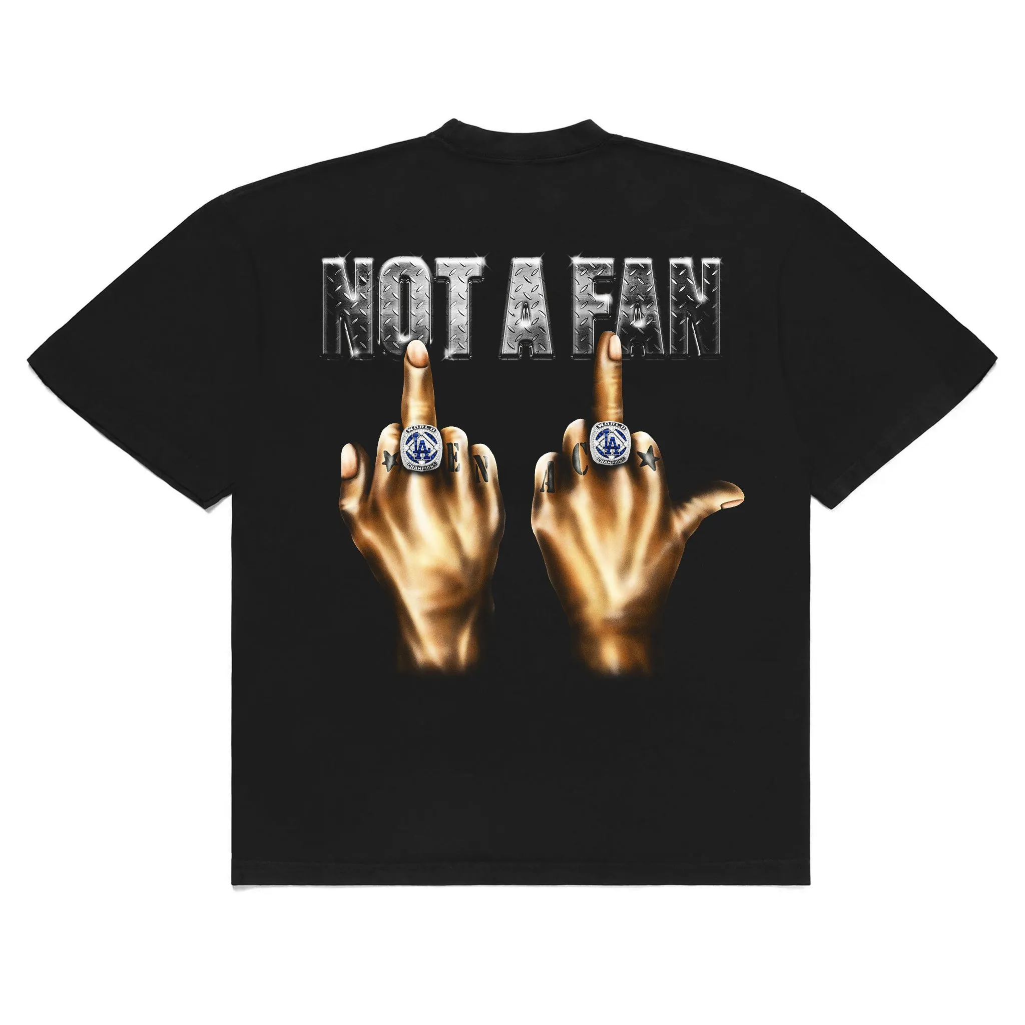 NOT A FAN (WORLD CHAMPS EDITION) T-SHIRT sold by Menace