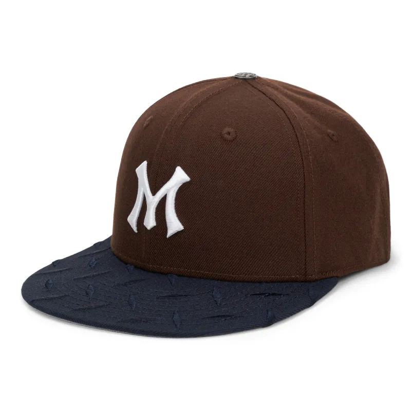 TEAM LOGO STEEL-PLATED BRIM FITTED CAP sold by Menace