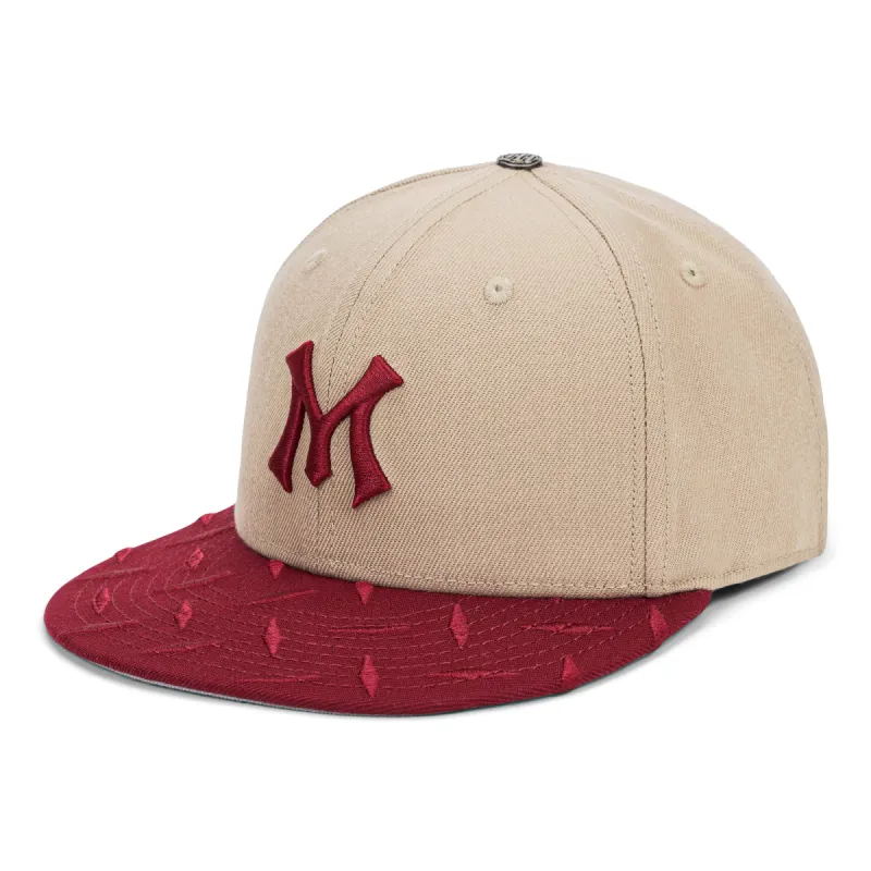 TEAM LOGO STEEL-PLATED BRIM FITTED CAP sold by Menace