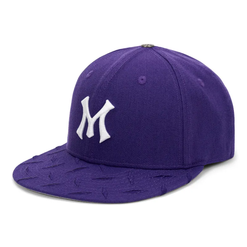 TEAM LOGO STEEL-PLATED BRIM FITTED CAP sold by Menace