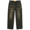 STEEL EMBOSSED DENIM CARPENTER PANTS sold by Menace