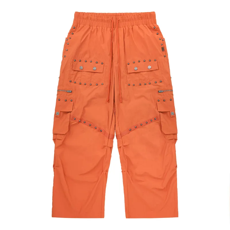 METAL RIVET NYLON PANTS sold by Menace
