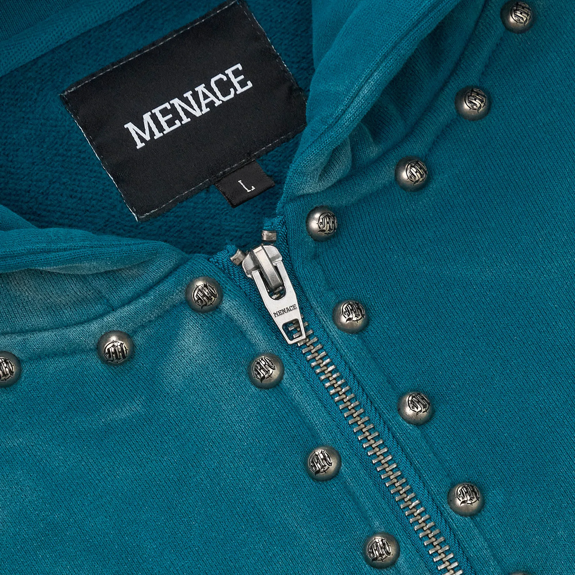 METAL RIVET ZIP-UP HOODIE sold by Menace product image thumbnail 3
