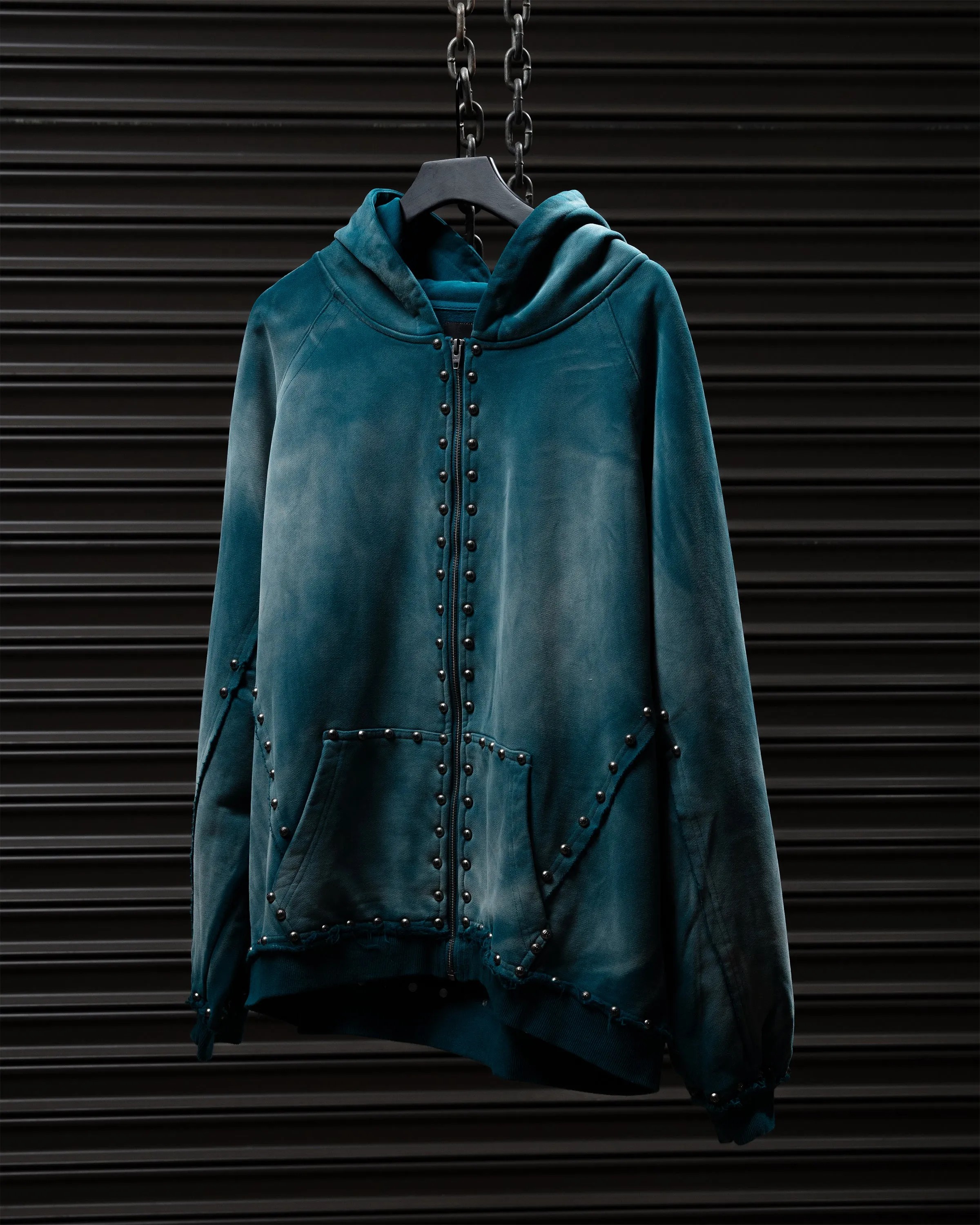 METAL RIVET ZIP-UP HOODIE sold by Menace product image thumbnail 4