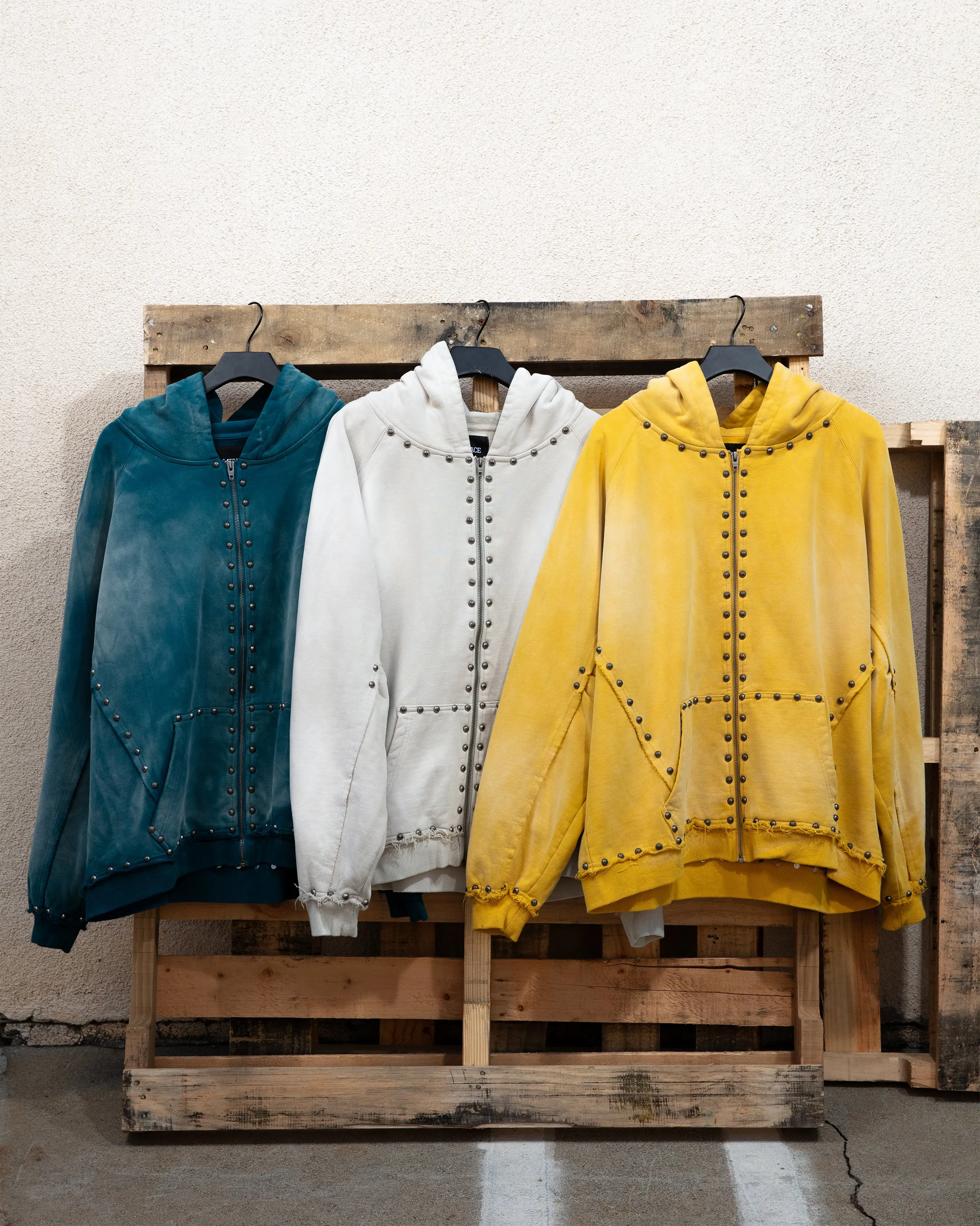 METAL RIVET ZIP-UP HOODIE sold by Menace product image thumbnail 5