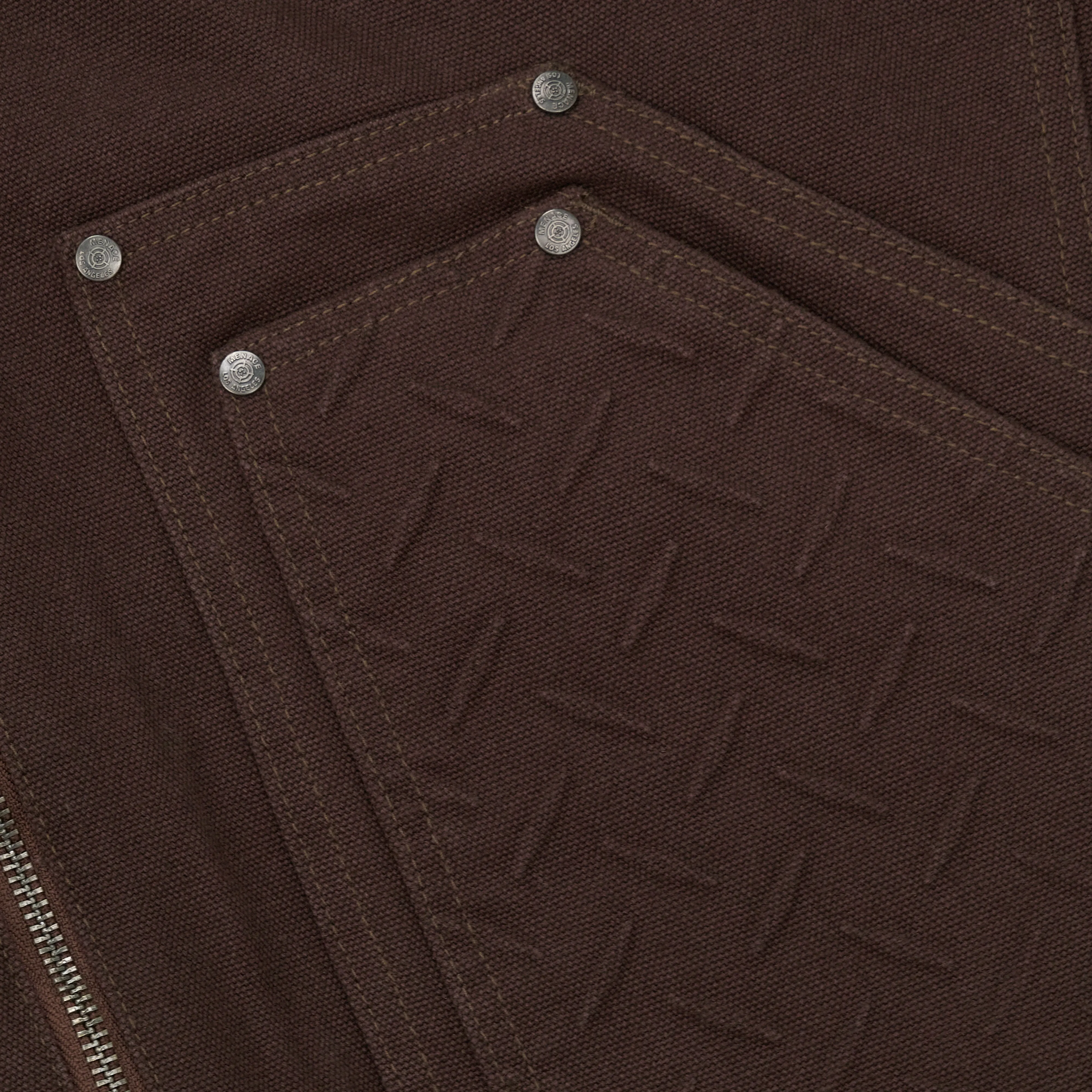 STEEL EMBOSSED CANVAS HOODED JACKET sold by Menace product image thumbnail 3