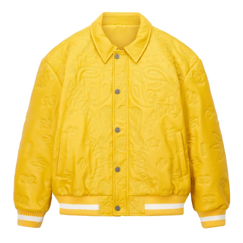 GENUINE LAMBSKIN LEATHER PAISLEY JACKET sold by Menace