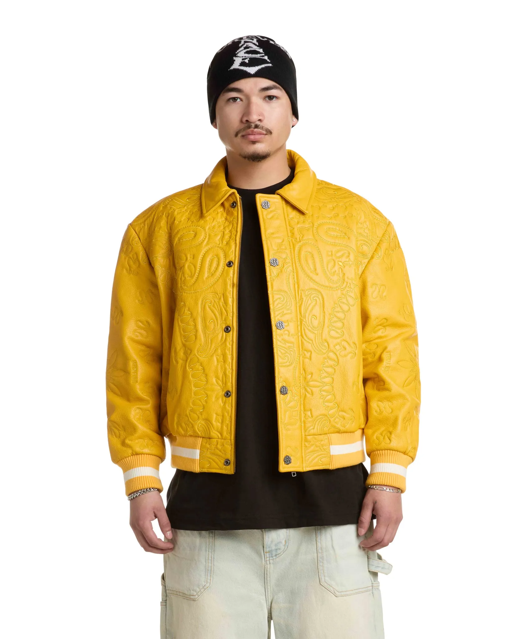 GENUINE LAMBSKIN LEATHER PAISLEY JACKET sold by Menace product image thumbnail 3