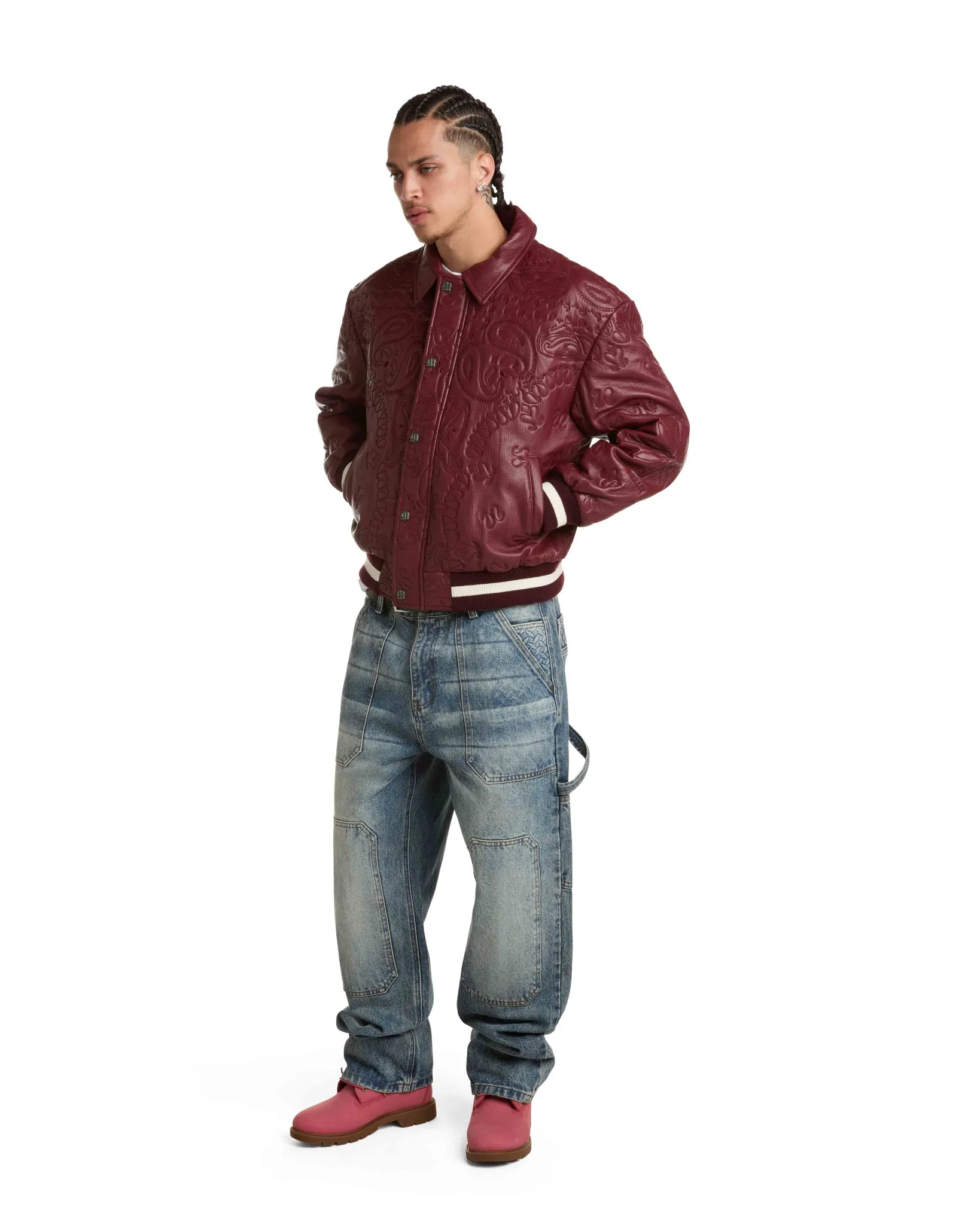 GENUINE LAMBSKIN LEATHER PAISLEY JACKET sold by Menace product image thumbnail 5