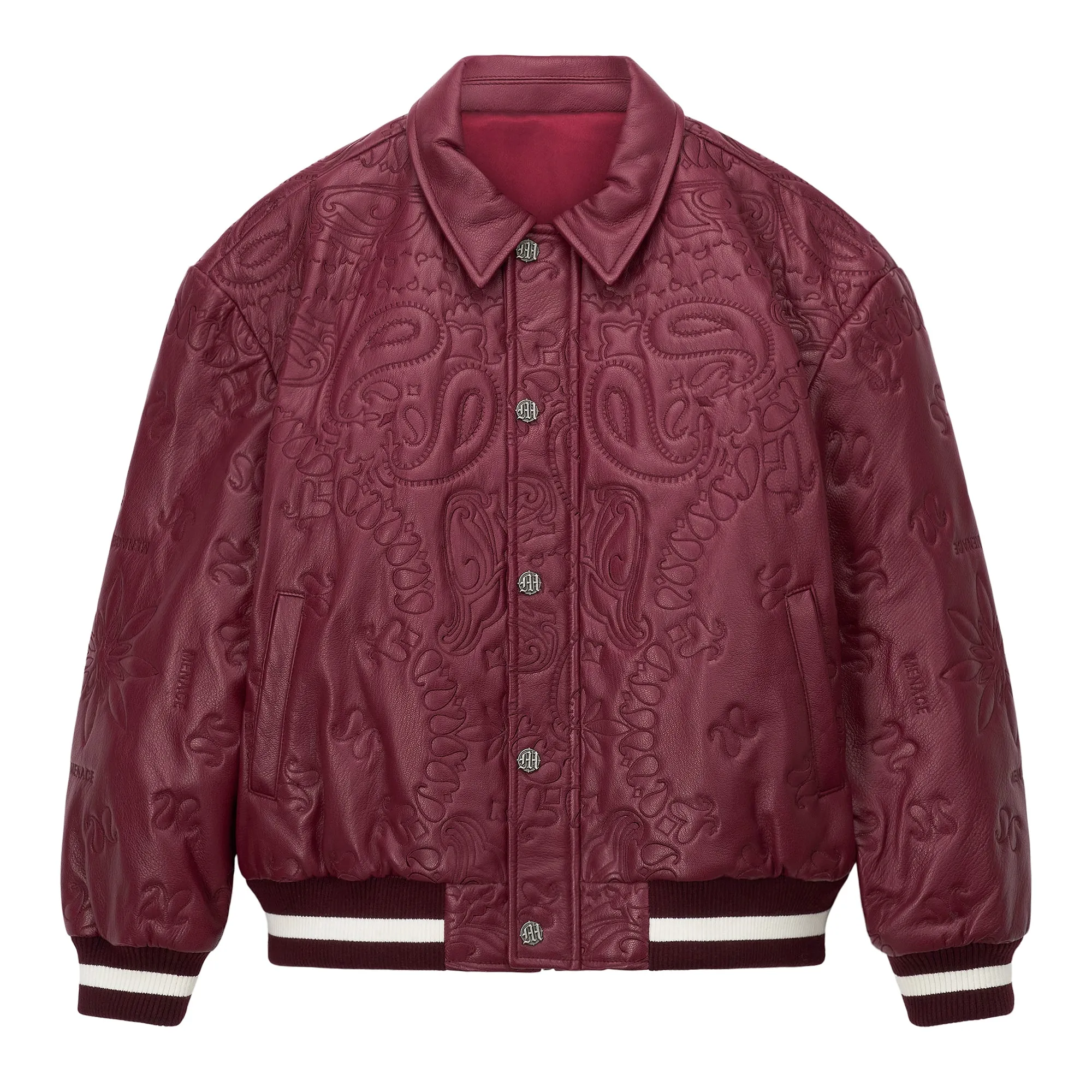 GENUINE LAMBSKIN LEATHER PAISLEY JACKET sold by Menace