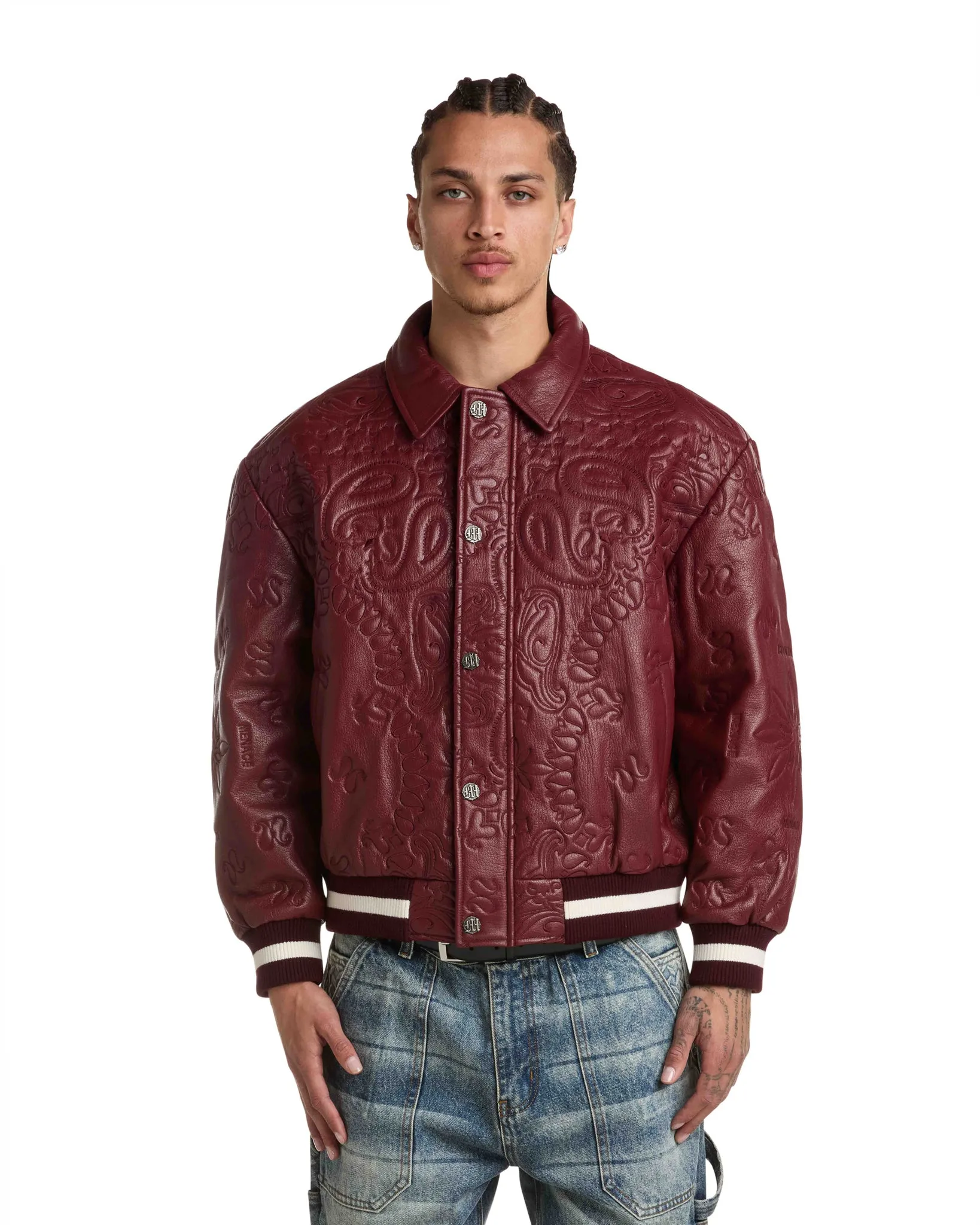 GENUINE LAMBSKIN LEATHER PAISLEY JACKET sold by Menace product image thumbnail 3