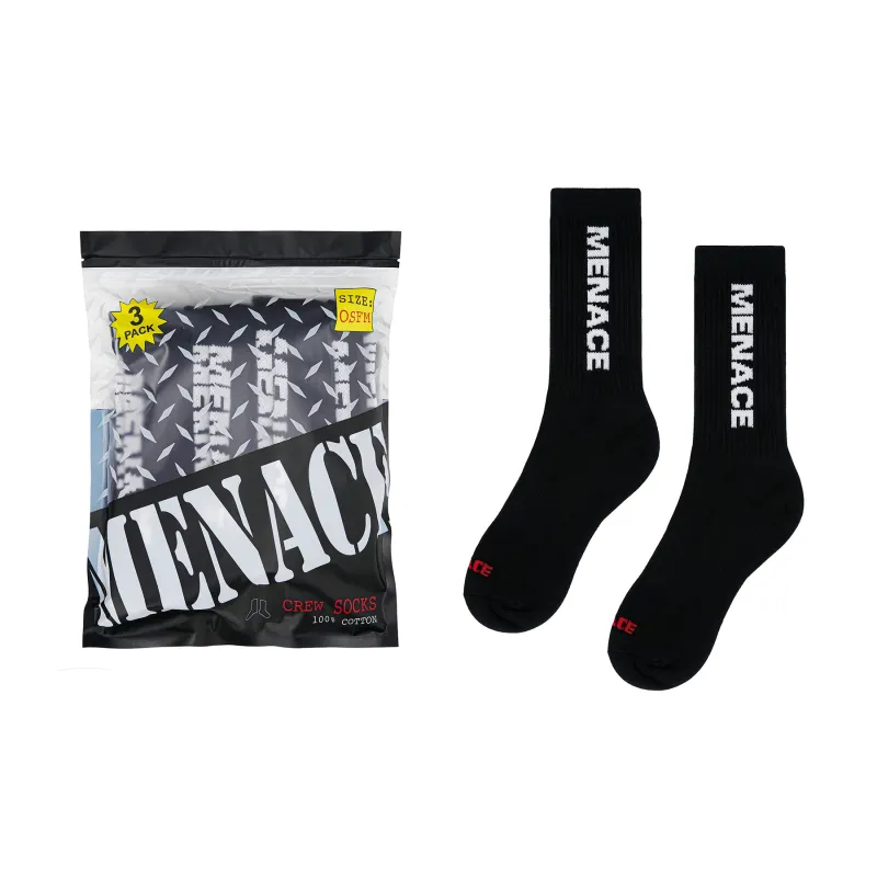 MENACE LOGO SOCKS (3 PACK) sold by Menace